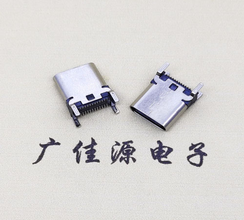 TYPE-C24P立式四脚插端子贴片母座